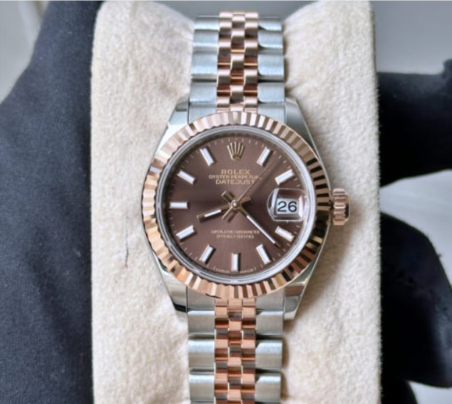 롤렉스 신형 데이저스트 여성용 28mm 로즈골드 콤비 279171 초코 다이얼